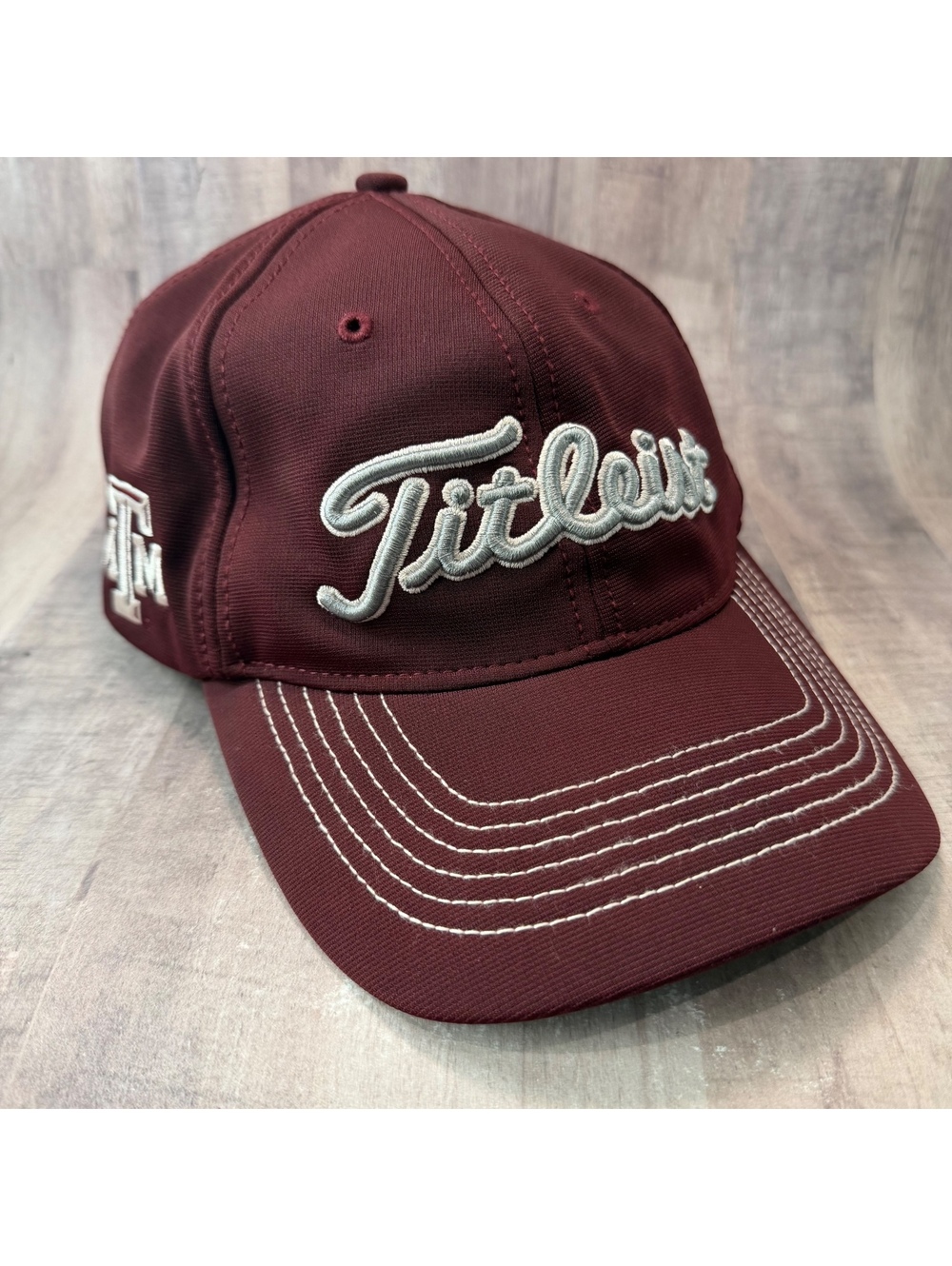 Titleist Texas A&M Aggies Hat Size L/XL Stretch Fit Maroon Hat Embroidered Cap